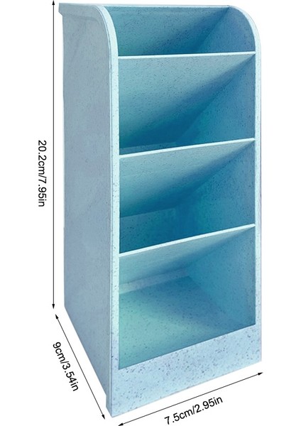 8X20CM Mavi Bir Stil Kalem Depolama Fırça Standı Masa Kalemtıraşı Tutucu Okul Malzemeleri Sevimli Kırtasiye ve Ofis Makyaj Saklama Kutusu (Yurt Dışından)