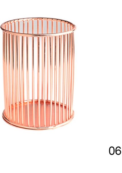 Gül Altın 03 Stili Masaüstü Kalemlik Ofis Okul Depolama Kutusu Metal Altın Rose Gold Kutu Makyaj Depolama - (Yurt Dışından)