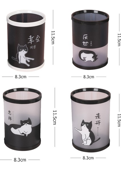Rastgele Tasarım 4 Stili Sevimli Kawaii Kedi Domuz Kalemlik Kalemlik Masa Düzenleyici Aksesuarları Kore Kırtasiye Ofis Okul Malzemeleri (Yurt Dışından)