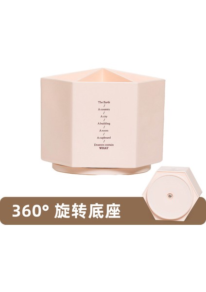 Pembe Dönen Stil Yeni Gelen 360 Derece Dönebilen Masaüstü Depolama Kutusu Büyük Kapasiteli Ruj Makyaj Kalem Organizatörü Bucket Okul Kırtasiye (Yurt Dışından)