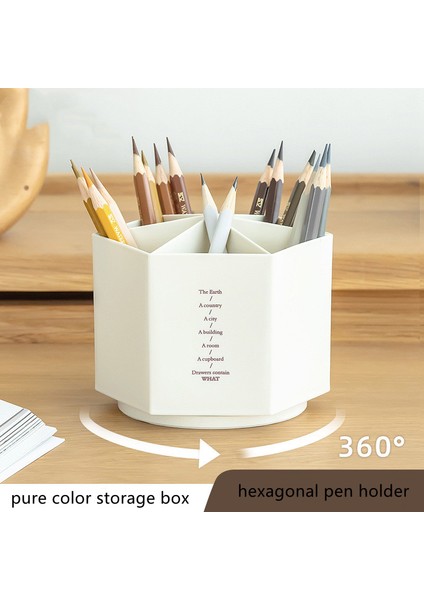 Pembe Dönen Stil Yeni Gelen 360 Derece Dönebilen Masaüstü Depolama Kutusu Büyük Kapasiteli Ruj Makyaj Kalem Organizatörü Bucket Okul Kırtasiye (Yurt Dışından) modelleri