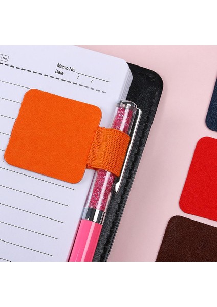 Tip 2 Koyu Yeşil Stil Not Defteri Takvimlerinizi Tutucu Için Yapışkanlı Kalem Tutucu Pu Deri Kalem Klipsi Elastik Döngü Klemensler Kalem Tutucu (Yurt Dışından)