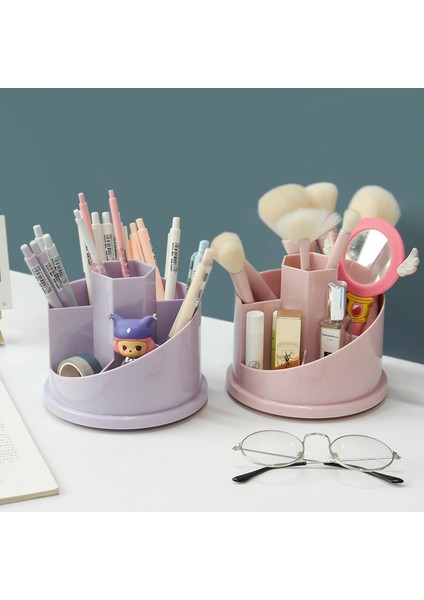 Dönen Yeşil Stil Yok Morandi Renkli Çok Fonksiyonlu Yuvarlak Kalem Tutucu Büyük Kapasiteli 360 Derece Dönebilen Makyaj Fırça Saklama Kutusu Okul Kırtasiye (Yurt Dışından) fiyatları