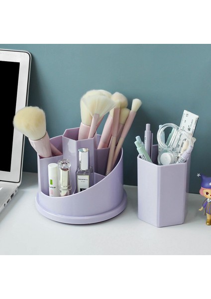 Dönen Yeşil Stil Yok Morandi Renkli Çok Fonksiyonlu Yuvarlak Kalem Tutucu Büyük Kapasiteli 360 Derece Dönebilen Makyaj Fırça Saklama Kutusu Okul Kırtasiye (Yurt Dışından) modelleri