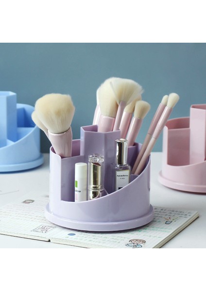 Dönen Yeşil Stil Yok Morandi Renkli Çok Fonksiyonlu Yuvarlak Kalem Tutucu Büyük Kapasiteli 360 Derece Dönebilen Makyaj Fırça Saklama Kutusu Okul Kırtasiye (Yurt Dışından) fırsatları