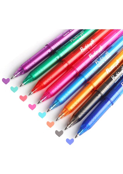 8 Adet Pembe Kalem Stili 8 Adet Silinebilir Jel Kalem Veya Dolum Çubuğu Yıkanabilir Kolu Sihirli Silinebilir Kalem Dolumları Okul Yazma Araçları Kawaii Kırtasiye (Yurt Dışından)