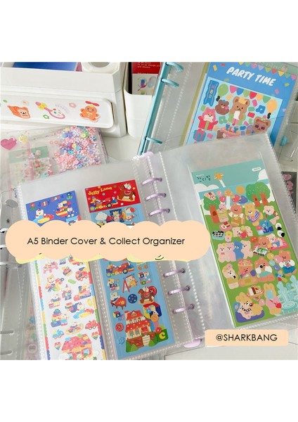 8 Adet Çıkartma Seti Stili A5 Sharkbang A5 Gevşek Yaprak Sticker Albümü Çok Fonksiyonlu Kart Koleksiyonu Kitap Bağlayıcı Defter Düzenleyici Ajanda Günlük Toplama Kitap (Yurt Dışından)