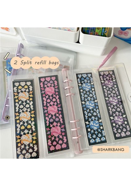 8 Adet Çıkartma Seti Stili A5 Sharkbang A5 Gevşek Yaprak Sticker Albümü Çok Fonksiyonlu Kart Koleksiyonu Kitap Bağlayıcı Defter Düzenleyici Ajanda Günlük Toplama Kitap (Yurt Dışından)