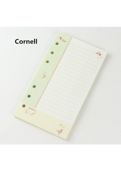Cornel Tarzı A6 45 Sayfa Kawaii A5 A6 Düz Sayfa Defter Kağıdı Yenileme Spiral Cilt Içindekiler Iç Sayfalar Aylık Haftalık Günlük Planlayıcı Ajandası (Yurt Dışından)