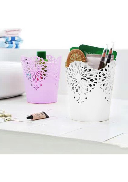Beyaz Stil 1 Adet Plastik Dantel Hollow Çiçek Kalemlik Fırça Saklama Kabı Masa Düzenleyici Kalemlik Hediye Ofis Okul Malzemeleri (Yurt Dışından) fiyatları