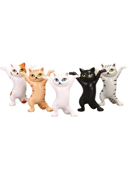 5 Adet Kedi ve Tabut Stili 5 Adet Japon Kedi Kalemlik Siyah Kedi Tabut Askı Taşıma Sevimli Süs Hayvan Heykeli El Yapımı Ev Dekorasyon Kedi Bebekleri (Yurt Dışından)