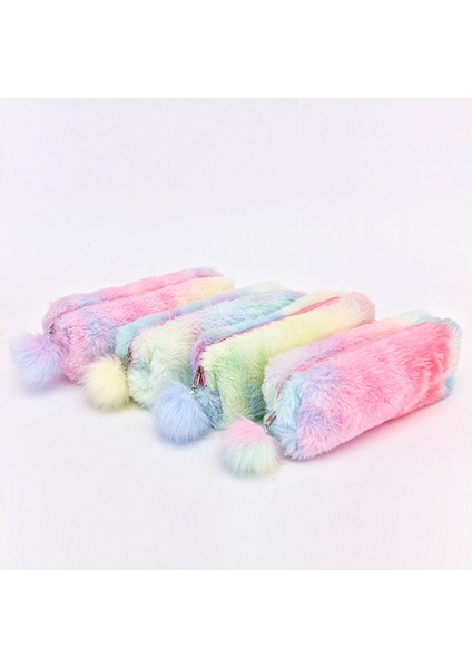 Sarı Stil Sevimli Kreatif Kalem Kutusu Gradyan Renkli Sevimli Kız Peluş Sekizgen Kalem Çantası Kız Öğrenci Basit Depolama Çantası (Yurt Dışından) fiyatları