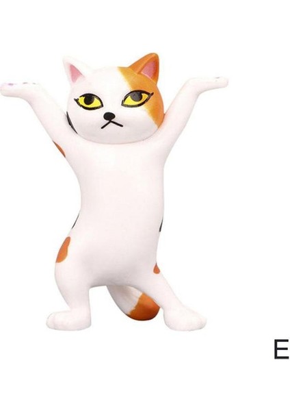 E Stili Sevimli Kedi Kalemlik Büyüleyici Dans Eden Kedi El Yapımı Masaüstü Dekorasyon Modeli Çocuk Hediyesi (Yurt Dışından)