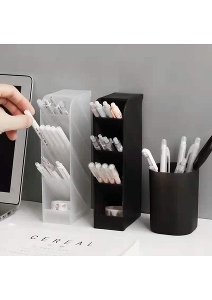 Yeşil Stil Sevimli Masaüstü Okul Ofis Kırtasiye Malzemeleri Depolama Estetik Masaüstü Düzenleyici Aksesuarlar Eğik Kalem Tutucu Makyaj Rafı (Yurt Dışından) indirimleri