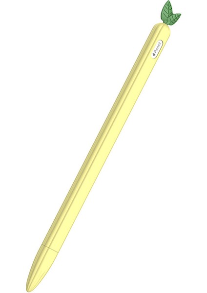 B-Sarı Apple Pencil Için Kılıf Kalem Kutusu Renk Uyumlu Kılıf Anti-Kayma Anti-Düşme Kalem Kapağı (Yurt Dışından)
