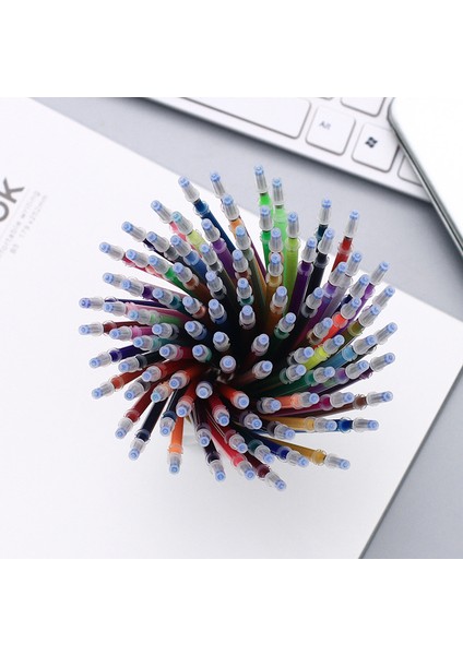 100 Adet Çanta Ulticolor Jel Kalem Yedekleri Seti Renkli Parlak Glitter Kalem Yedekleri Yazma Dıy Boyama Graffiti Için (Yurt Dışından)