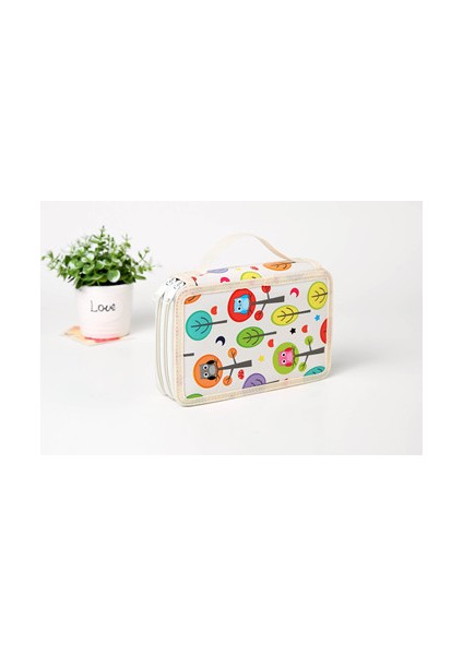 36 Delik Stili Kawaii Malzemeli Baykuş Desenli Kalem Kutusu - Okul Kırtasiye Ürünü (Yurt Dışından)