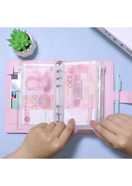Type2 Yeşil Stil 2022 A6 Defter Cüzdanı Bütçe Planlayıcı Organizatör Nakit Bütçe Zarf Sistemi Pu Deri Fermuarlı Cebi Etiket Etiketleri (Yurt Dışından)