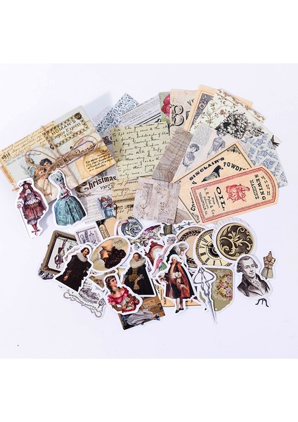 M Tarzı Journamm Kutulu Vintage Çıkartmalar Scrapbooking Junk Journal Okul Malzemeleri Yaratıcı Kırtasiye Dıy Deko Çıkartmaları (Yurt Dışından)