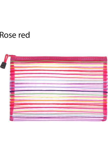 Type3-Gül Kırmızı Stili Basit ve Şeffaf Fileli Kalem Kutusu Öğrenci Ofis Kalemlikleri Naylon Okul Malzemeleri Tükenmez Kalem Fermuarlı Kalem Kutusu (Yurt Dışından)