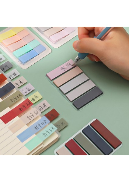 No.6 Tarzı Yıpranmış Morandi Indeksli Not Defteri Yapışkan Notlar Kağıt Sticker Not Defteri Okul Malzemeleri Kawaii Kırtasiye (Yurt Dışından)