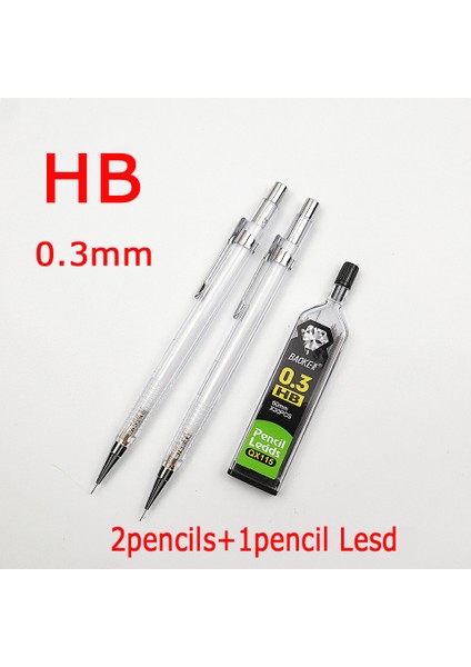 2ADET-0.3MM- 1yeniden Doldurma Stili 2 Adet Otomatik Kurşun Kalem Boyama ve Yazma Okul Malzemeleri Gönder 1 Kutu Kurşun Kalem (Yurt Dışından)