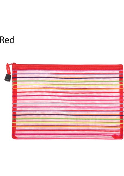 Type3-Kırmızı Stili Basit ve Şeffaf Fileli Kalem Kutusu Öğrenci Ofis Kalemlikleri Naylon Okul Malzemeleri Tükenmez Kalem Fermuarlı Kalem Kutusu (Yurt Dışından)