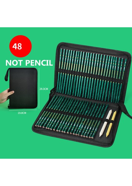 B-48DELİK Stili Büyük Siyah Kalem Kutusu Delikli Katlanabilir Kırtasiye Saklama Sanat Kalemleri Boyama Kalem Kutu Çantaları Okul Ofis Hediye (Yurt Dışından)