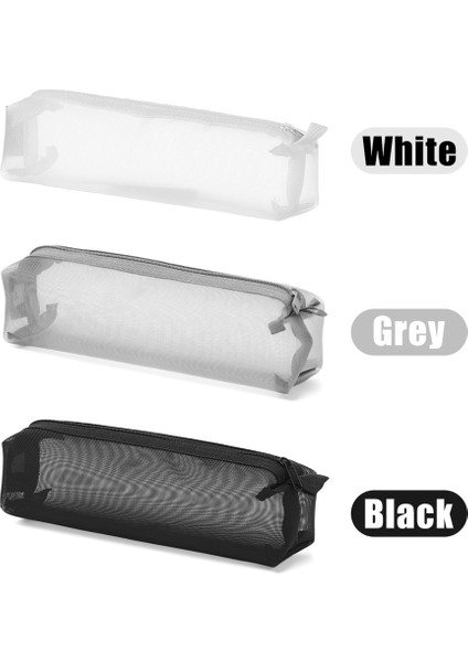 Siyah 01 Stili Siyah Beyaz Gri Şeffaf Fermuarlı Kalem Çantası Naylon File Kalem Kutusu Ofis Öğrenci Kalem Kutusu Kırtasiye Depolama Aracı (Yurt Dışından) fiyatları