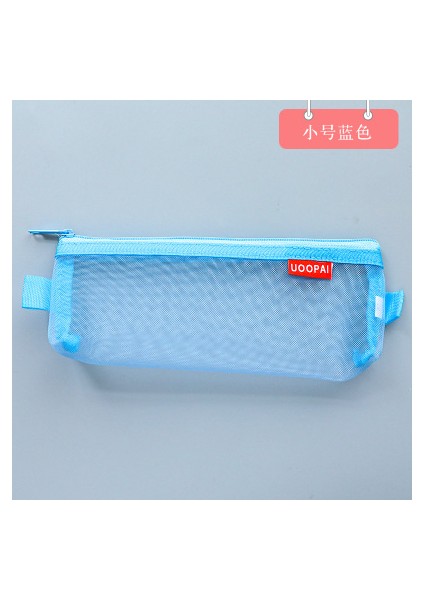 Küçük Mavi Stil Şeffaf Fileli Kalem Kutusu Renkli Kalem Kılıfı Kalem Çantası Öğrenciler Sınav Kırtasiye Depolama Çantası Okul Ofis Malzemeleri (Yurt Dışından)