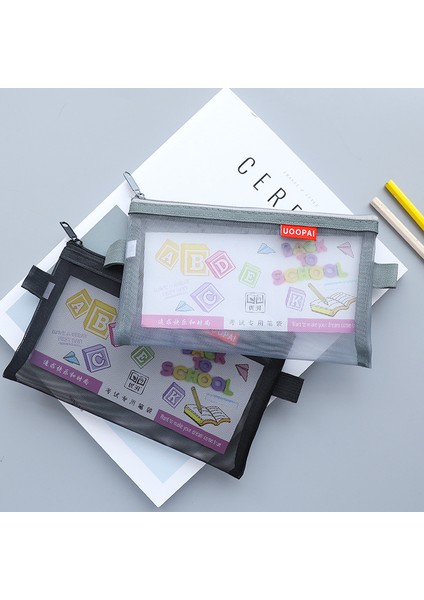 Küçük Mavi Stil Şeffaf Fileli Kalem Kutusu Renkli Kalem Kılıfı Kalem Çantası Öğrenciler Sınav Kırtasiye Depolama Çantası Okul Ofis Malzemeleri (Yurt Dışından) fiyatları