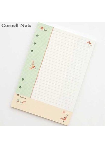 Cornell Notları Stili A6 Filofax Günlük Planlayıcı Iç Sayfaları Yedek Ofis Aksesuarı A5 A6 Spiral Defter Dolgu Kağıdı (Yurt Dışından)