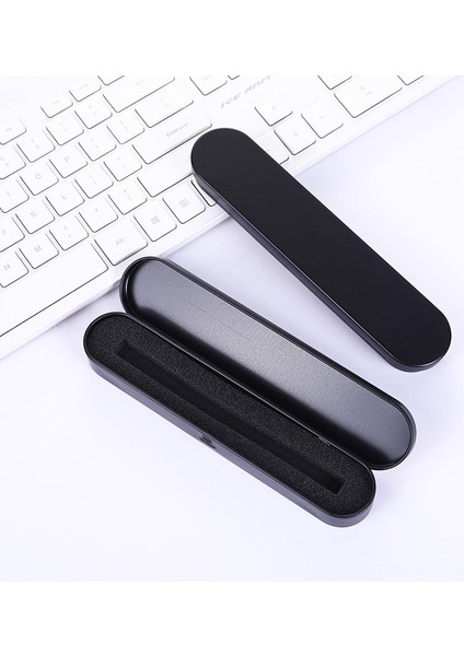 Siyah Stil Gümüş Siyah Metal Kalem Kutusu Yüksek Koruma Kutusu Dolma Kalem Kalem Ofis Okul Malzemeleri Hediye Kutusu (Yurt Dışından) indirimleri