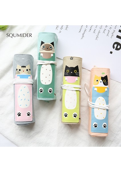 C Stili Sevimli Yaratıcı Sevimli Kedi Kalem Kutusu Kaydırma Perdesi Çift (Yurt Dışından) fiyatları