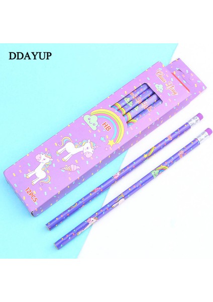 Mor Tarzı Sevimli Kawaii Karikatür Unicorn Kurşun Kalem Hb Çizim Malzemeleri Çocuklar Hediye Için Okul Ofis Malzemeleri (Yurt Dışından)