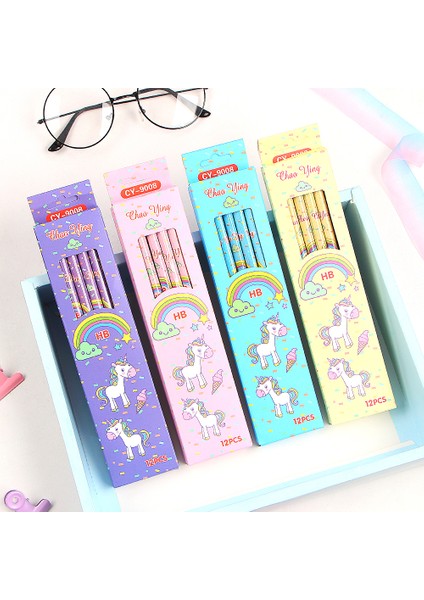 Mor Tarzı Sevimli Kawaii Karikatür Unicorn Kurşun Kalem Hb Çizim Malzemeleri Çocuklar Hediye Için Okul Ofis Malzemeleri (Yurt Dışından) indirimleri