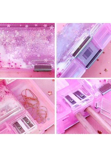 F Stili Yeni Ute Çok Fonksiyonlu Kum Glitter Stil Kalem Kutusu Büyük Kapasiteli Kırtasiye Kutusu Yaratıcı Okul Malzemeleri Kalem Kutusu (Yurt Dışından) indirimleri