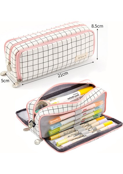 3 Katman Stili Tuval Büyük Kapasiteli Kalem Kutusu Ofis Kırtasiye Çok Katmanlı Kalem Çantası Kalem Kutusu Kırtasiye Kalem Kutusu Okul Malzemeleri (Yurt Dışından) fiyatları