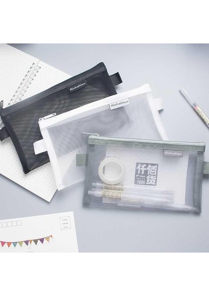 No.32 Tarzı Şeffaf Meool Kalem Kutusu Kapasiteli Naylon Kalem Çantası - Çocuk Hediye Ofis Malzemeleri Kreatif Papeterie (Yurt Dışından) fiyatları
