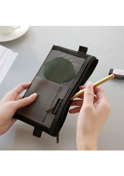 No.32 Tarzı Şeffaf Meool Kalem Kutusu Kapasiteli Naylon Kalem Çantası - Çocuk Hediye Ofis Malzemeleri Kreatif Papeterie (Yurt Dışından) modelleri