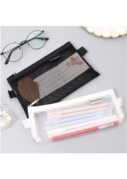 No.32 Tarzı Şeffaf Meool Kalem Kutusu Kapasiteli Naylon Kalem Çantası - Çocuk Hediye Ofis Malzemeleri Kreatif Papeterie (Yurt Dışından) indirimleri