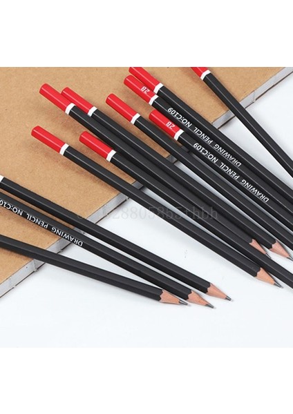 8b Tarzı Kutu Grafit Kalem Eskiz Çizim Yazma 2h Hb 2b 3b 3h 4b 5b 6b 8b 10B Ofis Okul Malzemeleri (Yurt Dışından) fırsatları