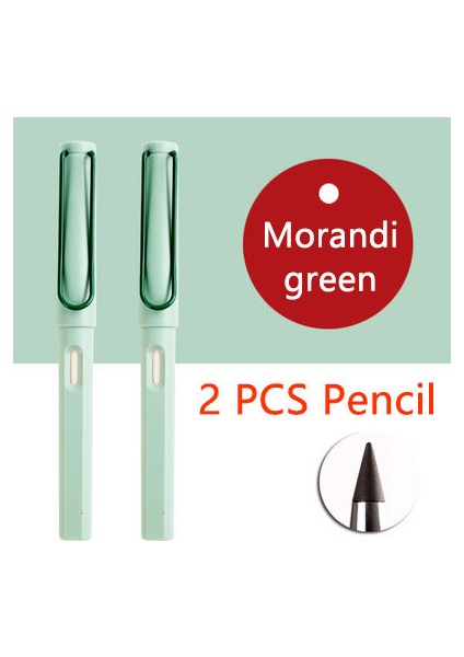 Morandi Yeşil-2pcs Tarzı 2 Adet Morandi Renkli Sonsuz Kalem, Sınırsız Yazma, Makaron Renkli Sanat Çizim Aracı, Okul Malzemeleri, Okul Kırtasiye (Yurt Dışından)