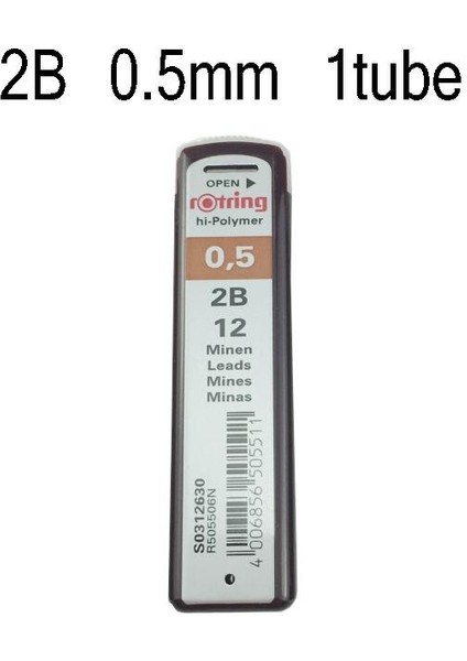 1 Kutu 2b Kurşun Stili Alman Rotring Tıkky Otomatik Mekanik Kalem Kurşunları Yedekleri Hb 2b Okul Ofis Malzemeleri Sanatçı Eskiz Çizimi (Yurt Dışından)
