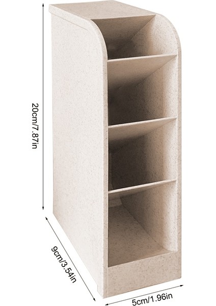 Gri Tarzı Sevimli Macaron Renkli Masaüstü Kalem Tutucu Organizatör Kalem Makyaj Fırça Saklama Kutusu 4 Bölme Kozmetik Organizer Kutuları (Yurt Dışından)