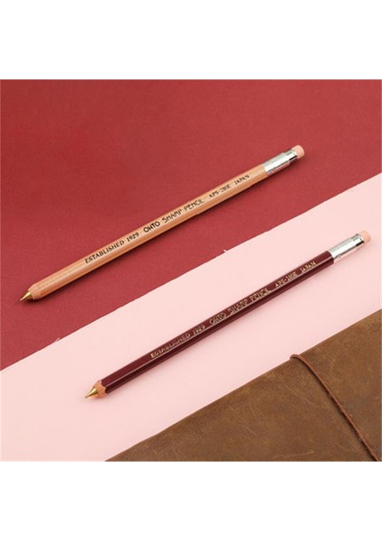 Koyu Kırmızı Stil Japonya Ohto Altıgen Ahşap Mekanik Kalem Kurşun APS-280E Japon Kırtasiye Kalem Okul Öğrenci (Yurt Dışından) fırsatları