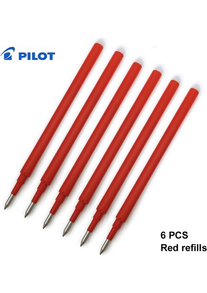 6 Adet Kırmızı Doldurma Stili Pilot Frixion LFB-20EF Silinebilir Jel Kalemler Ince Uçlu Siyahmavikırmızı Mürekkepler (Yurt Dışından)