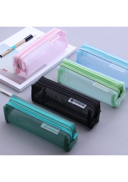 D Stili Şeffaf Kırtasiye Çantası Sınav Özel Öğrenci Ağ Fileli Kalem Kutusu Geniş Kapasiteli Lise Giriş Sınavı Kalem Çantası (Yurt Dışından) fiyatları