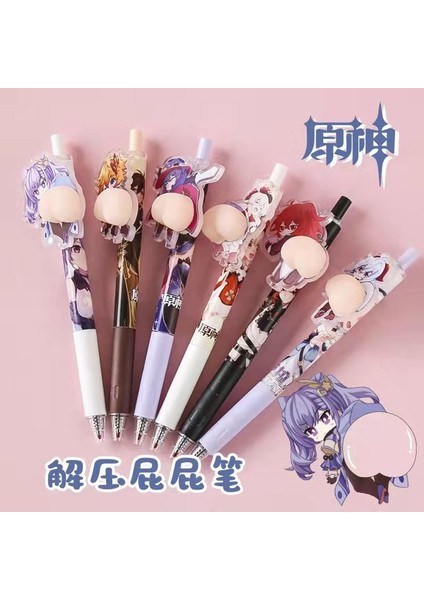 1 Adet Rastgele Stil Anime Ge Etki Atma Kalem Oyuncak Venti Klee Zhongli Qiqi Jel Kalem Çalışma Kırtasiye Oyuncak Hediye (Yurt Dışından)