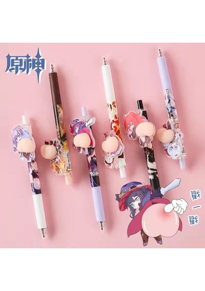 1 Adet Rastgele Stil Anime Ge Etki Atma Kalem Oyuncak Venti Klee Zhongli Qiqi Jel Kalem Çalışma Kırtasiye Oyuncak Hediye (Yurt Dışından)